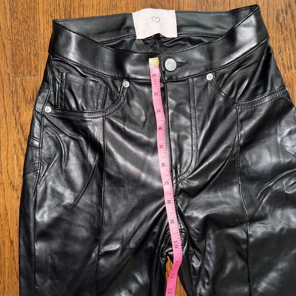 Revice Black Leather Flare Pants Venus Flares - Picture 7 of 9